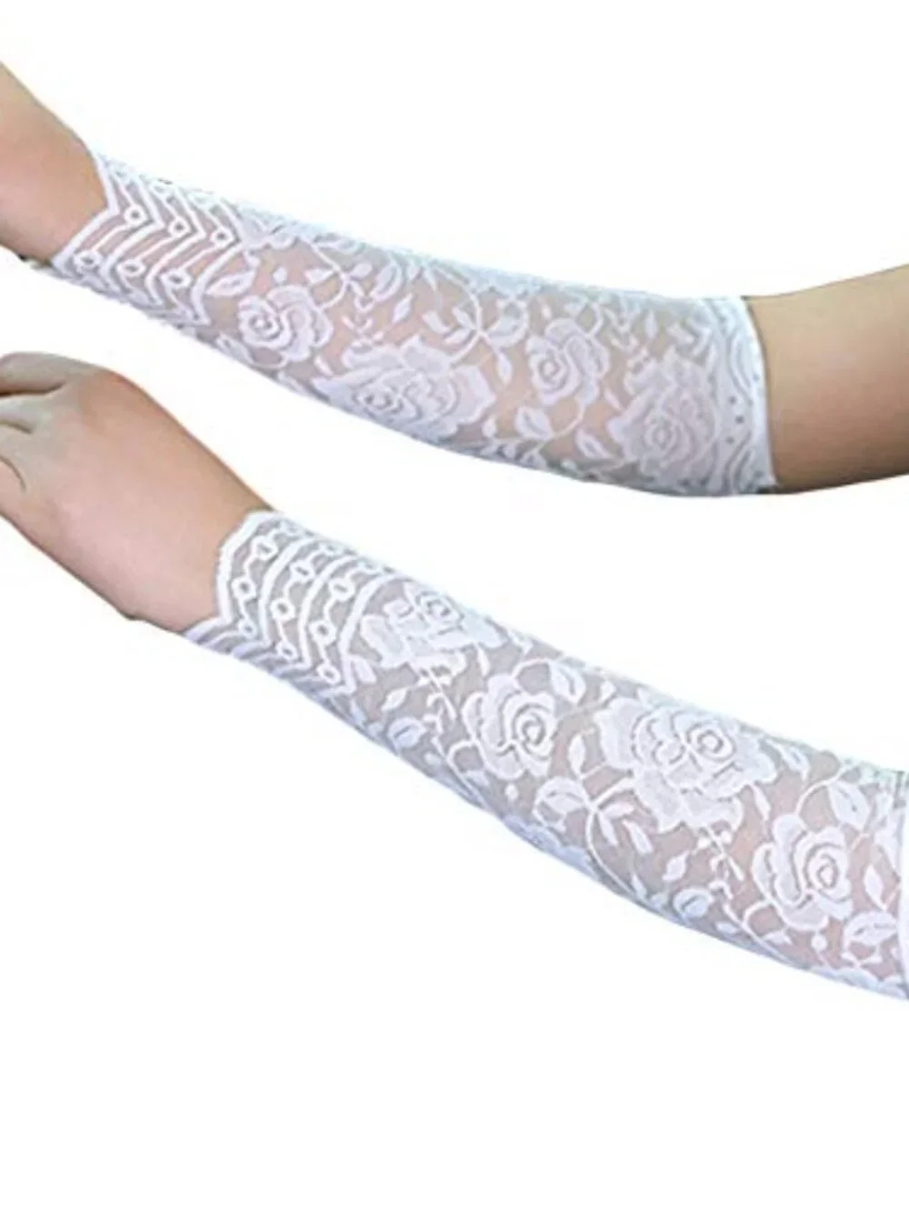 Women's Sexy Crochet Lace Arm Warmers UV Protection Fingerless Gloves